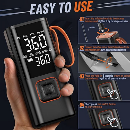 Portable Compact Air Compressor for Car, Bike, Ball