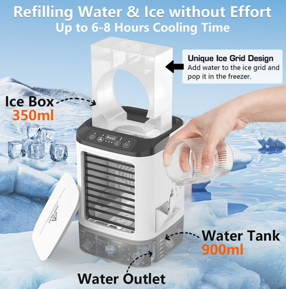 Personal Compact Quiet Desktop Air Cooler Fan - Lusomart