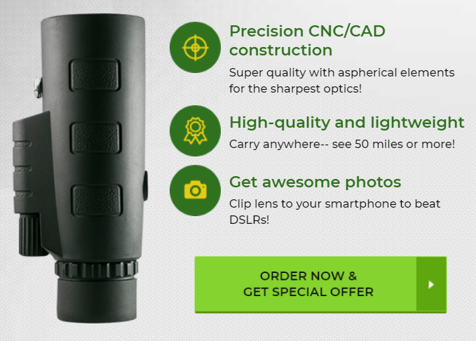 Premium 10x Water Resistant Phone Monocular Telescope