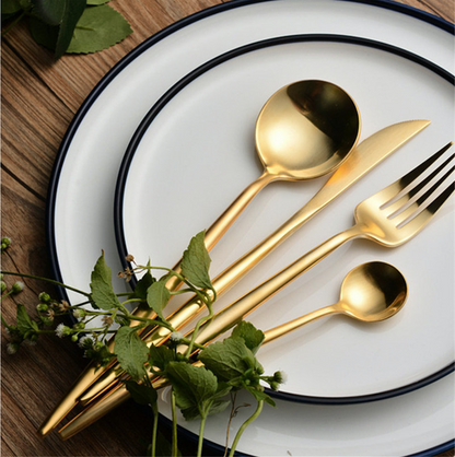 Premium 24pc Stainless Steel Flatware Set