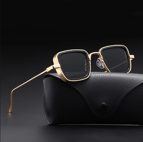 Trendy Steampunk Metal Aviator Sunglasses Polarized Lenses
