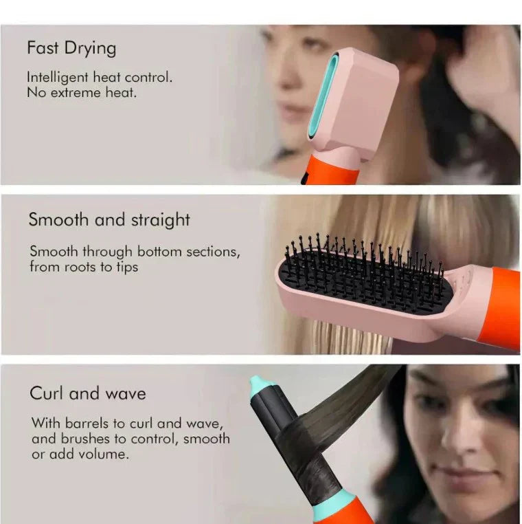 Professional 5-in-1 Hair Styler Curling Hot Air Brush Dryer