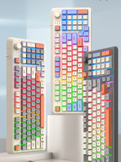 Gaming 94-Key LED Keyboard with Volume Control - Lusomart