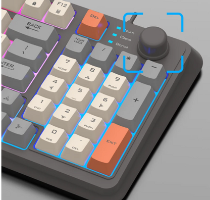Gaming 94-Key LED Keyboard with Volume Control
