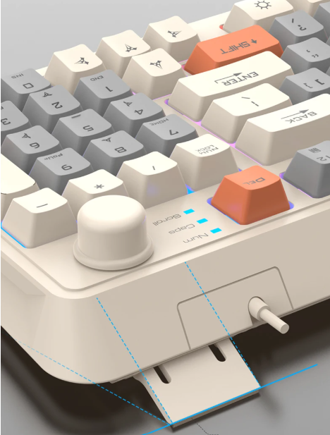 Gaming 94-Key LED Keyboard with Volume Control