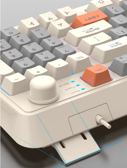 Gaming 94-Key LED Keyboard with Volume Control