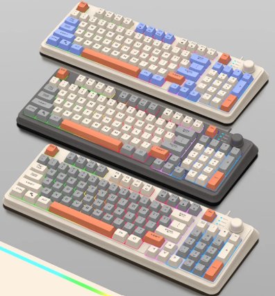Gaming 94-Key LED Keyboard with Volume Control