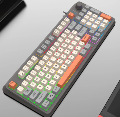 Gaming 94-Key LED Keyboard with Volume Control