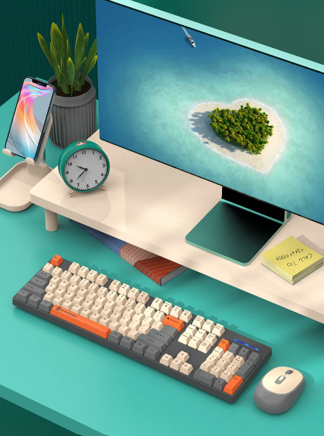 Compact Wireless Keyboard Mouse Set With Numpad