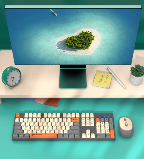 Compact Wireless Keyboard Mouse Set With Numpad - Lusomart