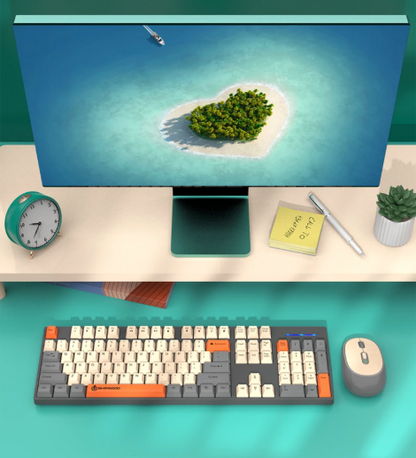 Compact Wireless Keyboard Mouse Set With Numpad - Lusomart