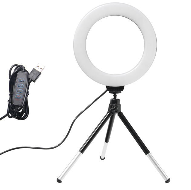 Compact 6 LED Ring Light Kit For YouTube Streaming - Lusomart