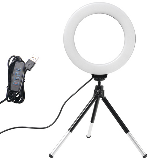 Compact 6 LED Ring Light Kit For YouTube Streaming - Lusomart