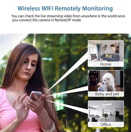 Compact 1080P WiFi Security Camera with Wide Night View