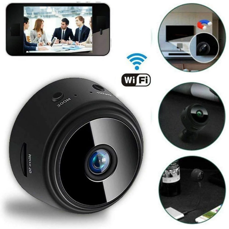 Compact WiFi Security Camera 1080p Night Vision Recorder