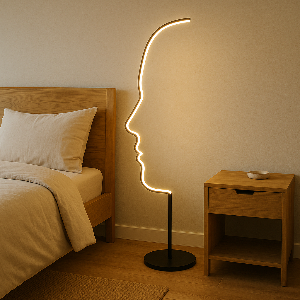 Sculptura | Elegant Minimalist LED Face Floor Lamp 1