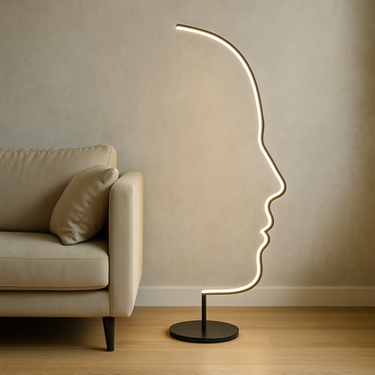 Sculptura | Elegant Minimalist LED Face Floor Lamp 2