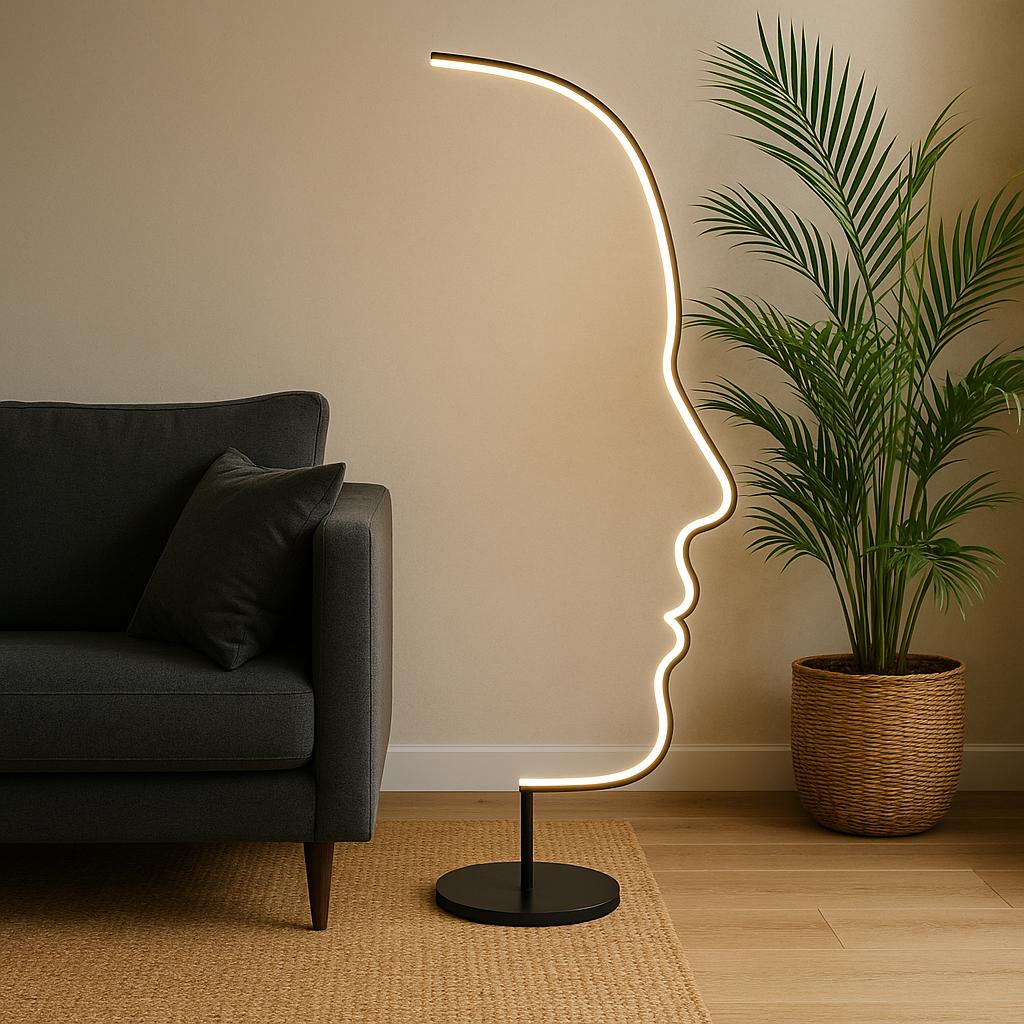Sculptura | Elegant Minimalist LED Face Floor Lamp 3