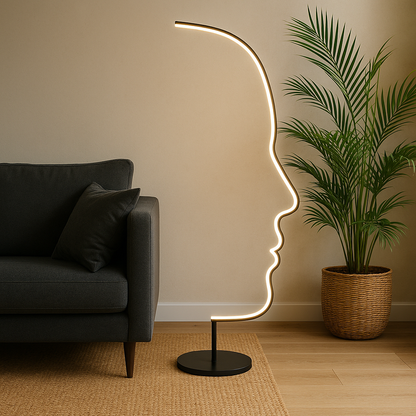 Sculptura | Elegant Minimalist LED Face Floor Lamp 3