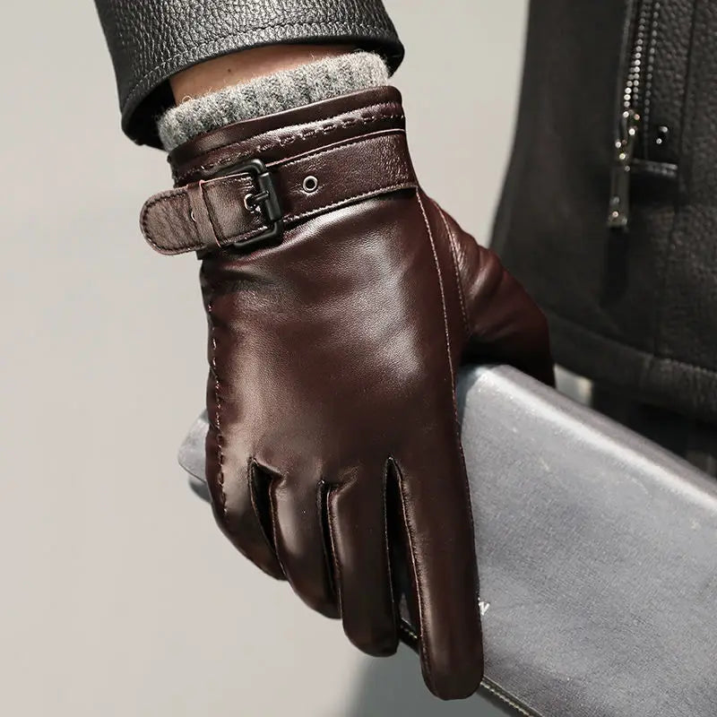 Warm Touch Leather Gloves with Soft Cuffs - Lusomart