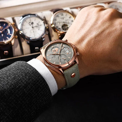 Classic Leather Strap Watch