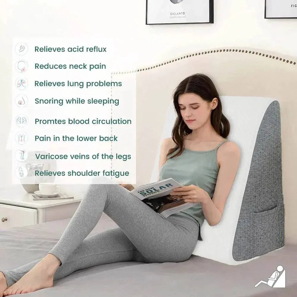 Comfortable Foam Bed Wedge Pillow For Back Support