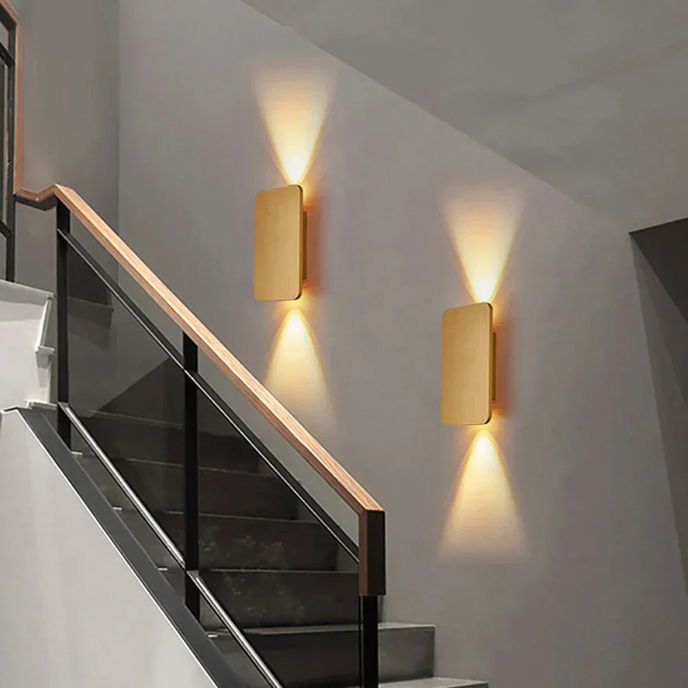 Modern Dual LED Wall Sconce Light in Black Finish