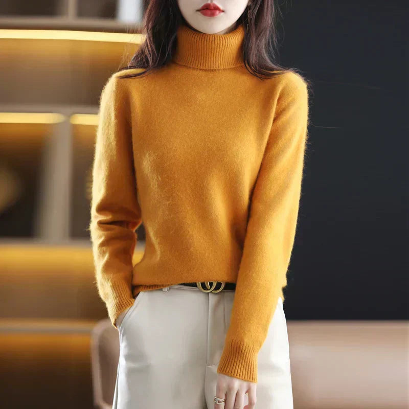 Luxurious Pure Cashmere Crew Neck Winter Sweater
