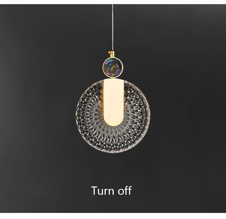 Luxury Crystal Glass Pendant Lighting Fixture