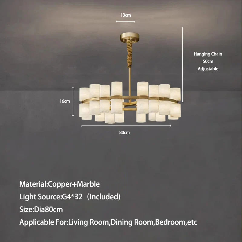 Elegant White Stone Table Lamp