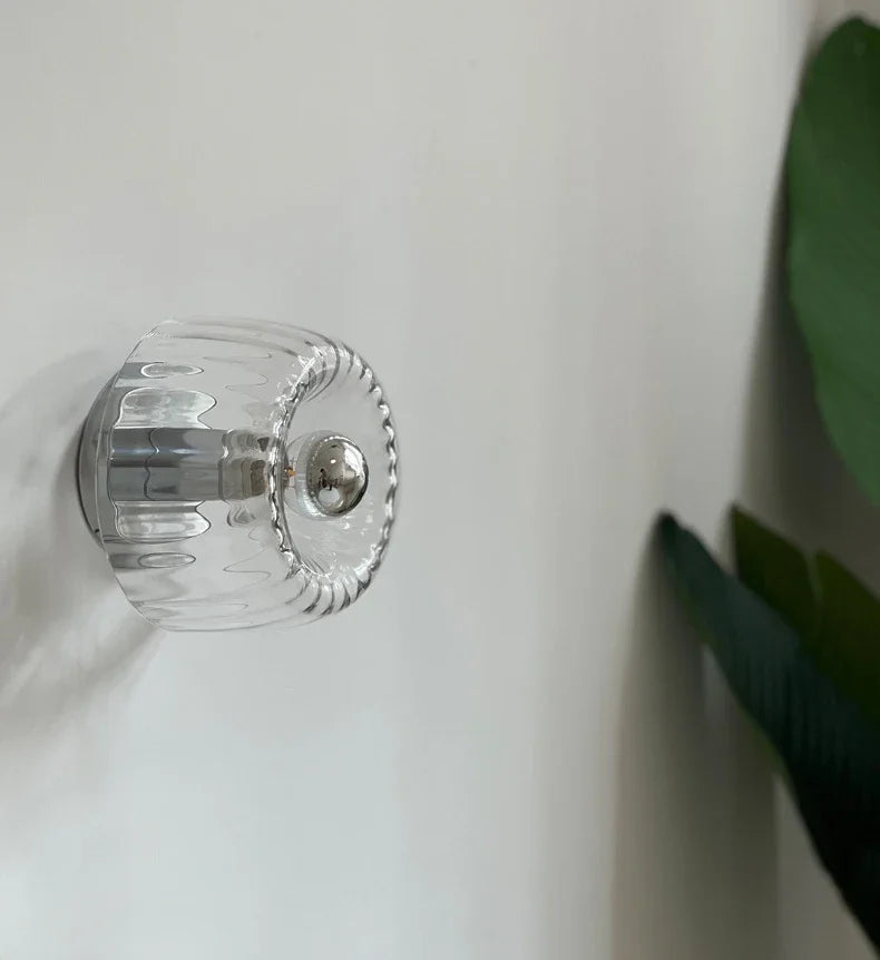 Sleek Glass Wall Lamp Modern Minimalist Lighting