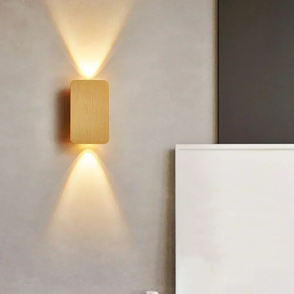 Modern Dual LED Wall Sconce Light in Black Finish