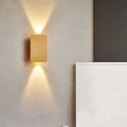 Modern Dual LED Wall Sconce Light in Black Finish
