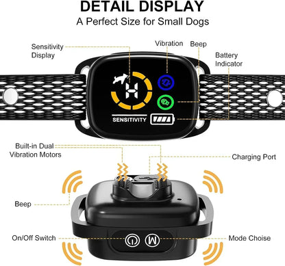 QuietPaws Mini Anti Bark Collar Rechargeable and Gentle