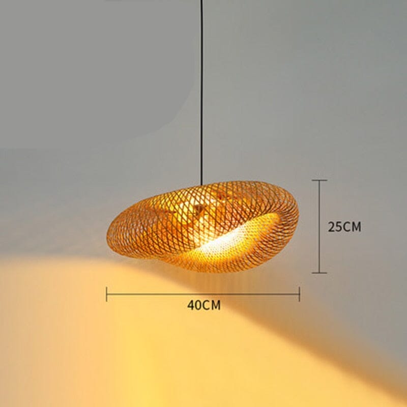 Natural Bamboo Hanging Light | Rustic Kitchen Pendant