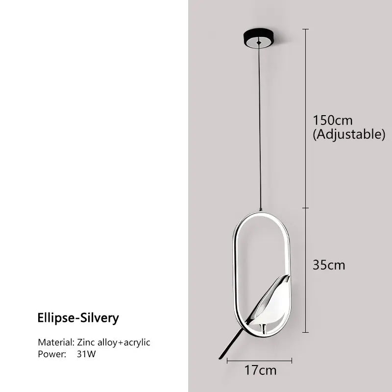 Modern Black Crystal Pendant Ceiling Light Fixture