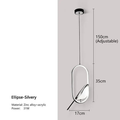 Modern Black Crystal Pendant Ceiling Light Fixture