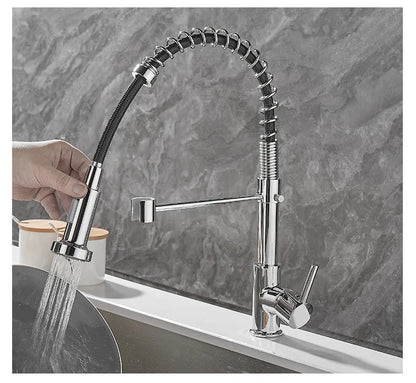 Luxury 2 Handle Kitchen Faucet In Black And Gold