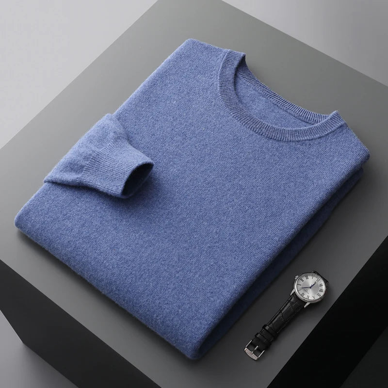 Premium Men's Merino Wool Crew Sweater