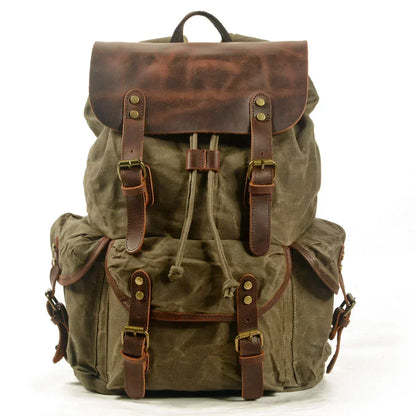 Durable Hiking Leather Backpack