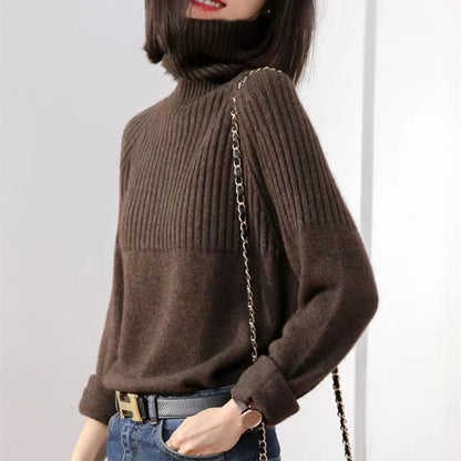 Cozy Women's Soft Wool Turtleneck Sweater
