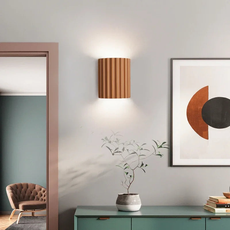 Contemporary White Resin Wall Light