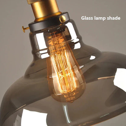 Vintage Glass Drop Light Fixture for Living Rooms