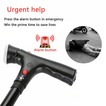 Portable LED Folding Walking Stick for Daily Support