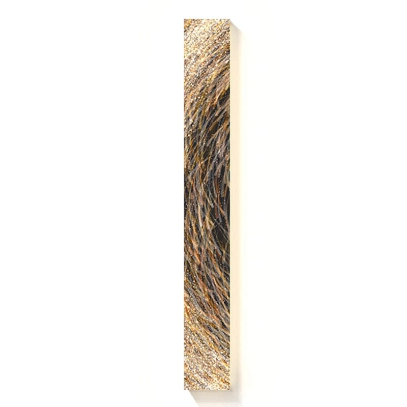 Rustic Fabric Panel Wall Light