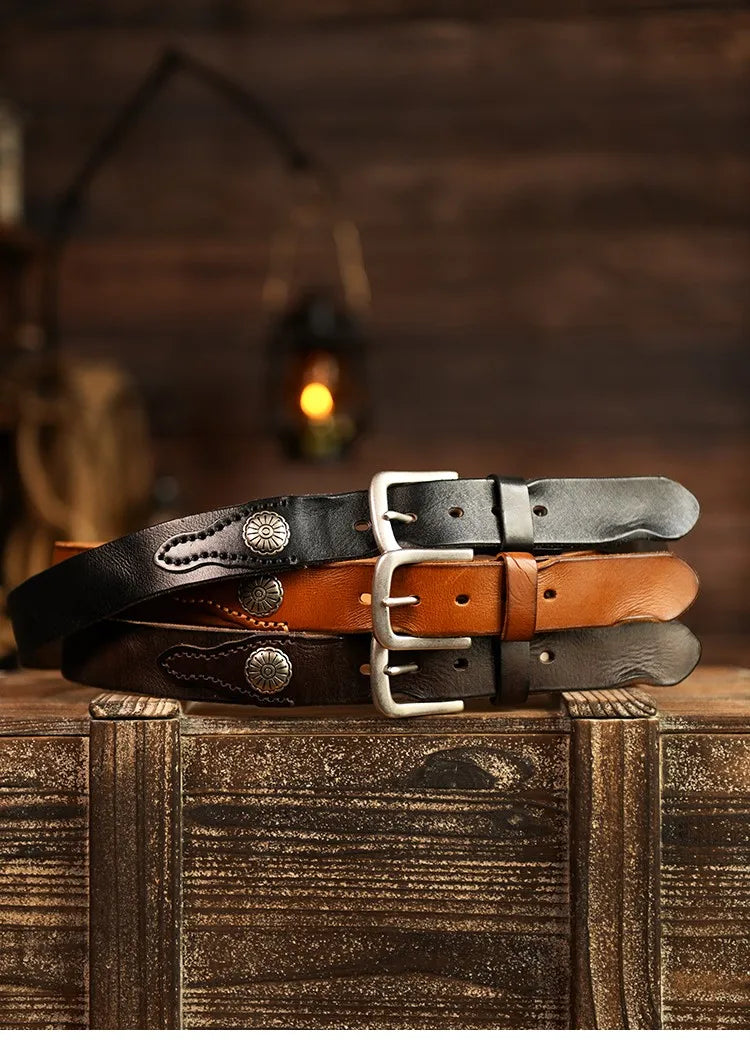 Leather Traditional Cowboy Belt