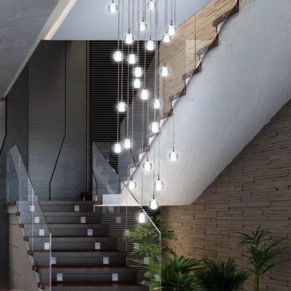 Luxury Crystal Pendant Light with Metal Frame - Lusomart