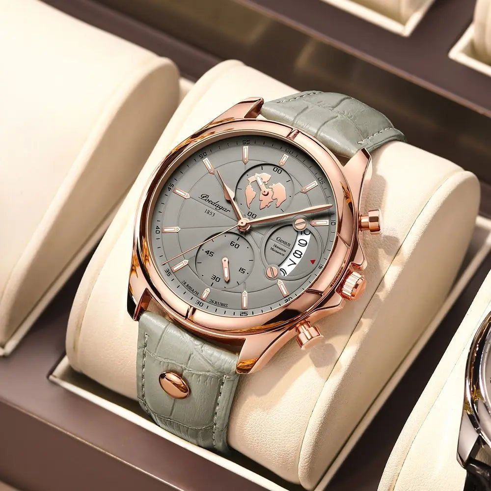 Classic Leather Strap Watch