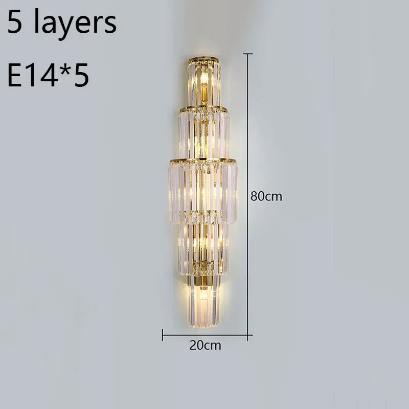 Sparkling Glass LED Wall Light With Soft Glow Effect