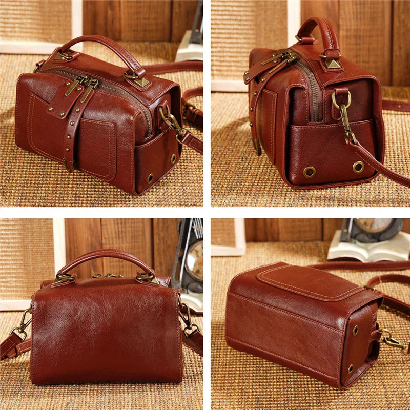 Authentic Leather Crossbody Shoulder Bag